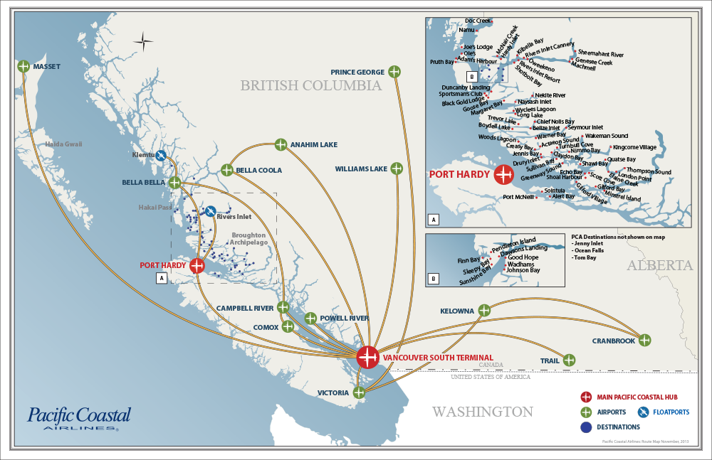 Destinations Pacific Coastal Airlines Official site 65