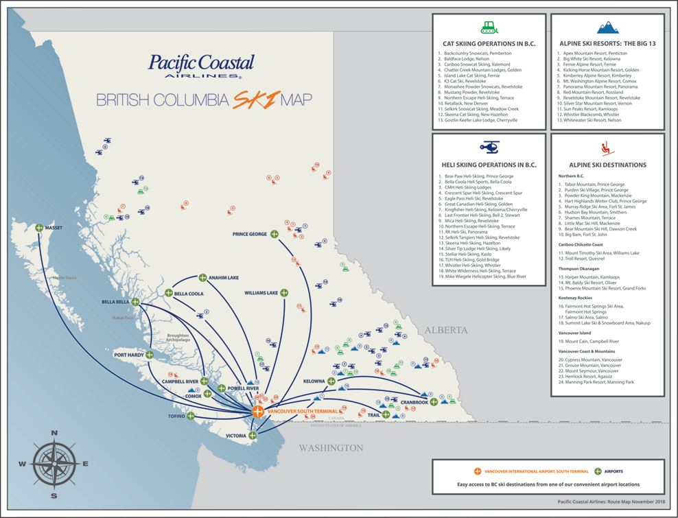 Editable map Pacific Coast US Canada PDF