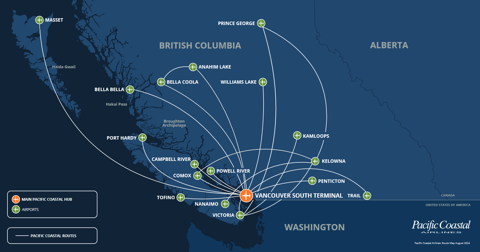 August Route Map